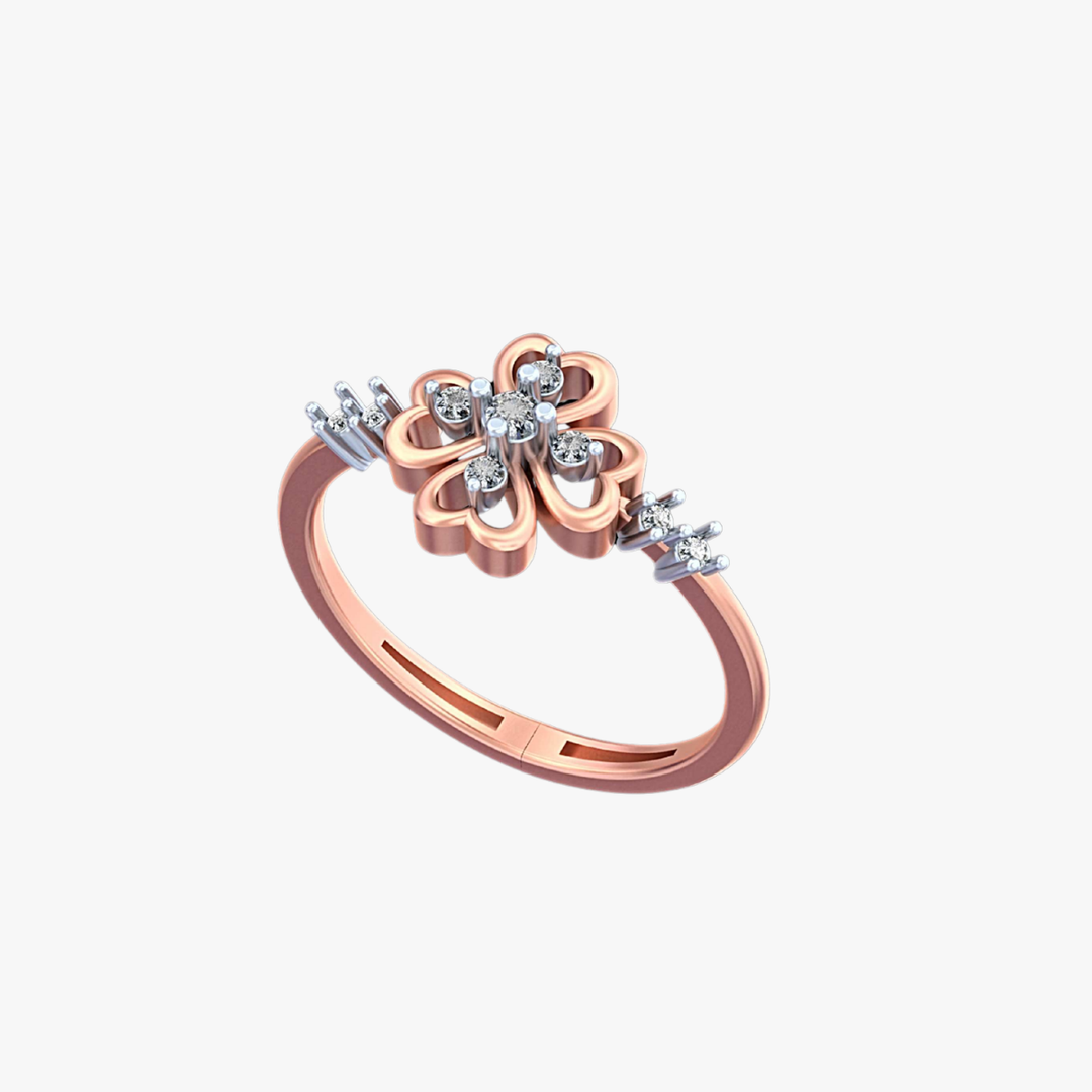 Elegant Floral Diamond Ring
