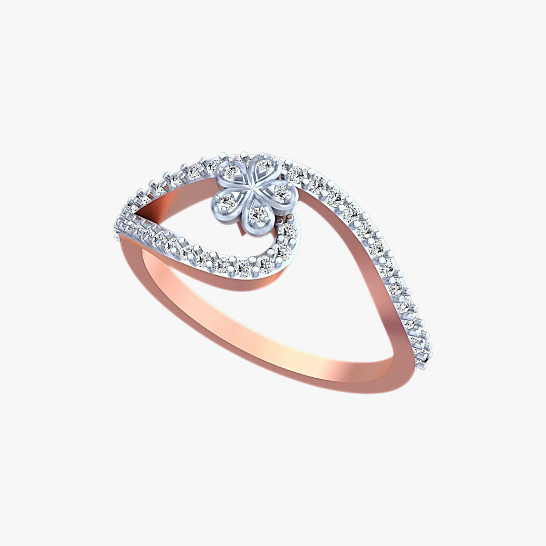 Floral Grace Diamond Ring
