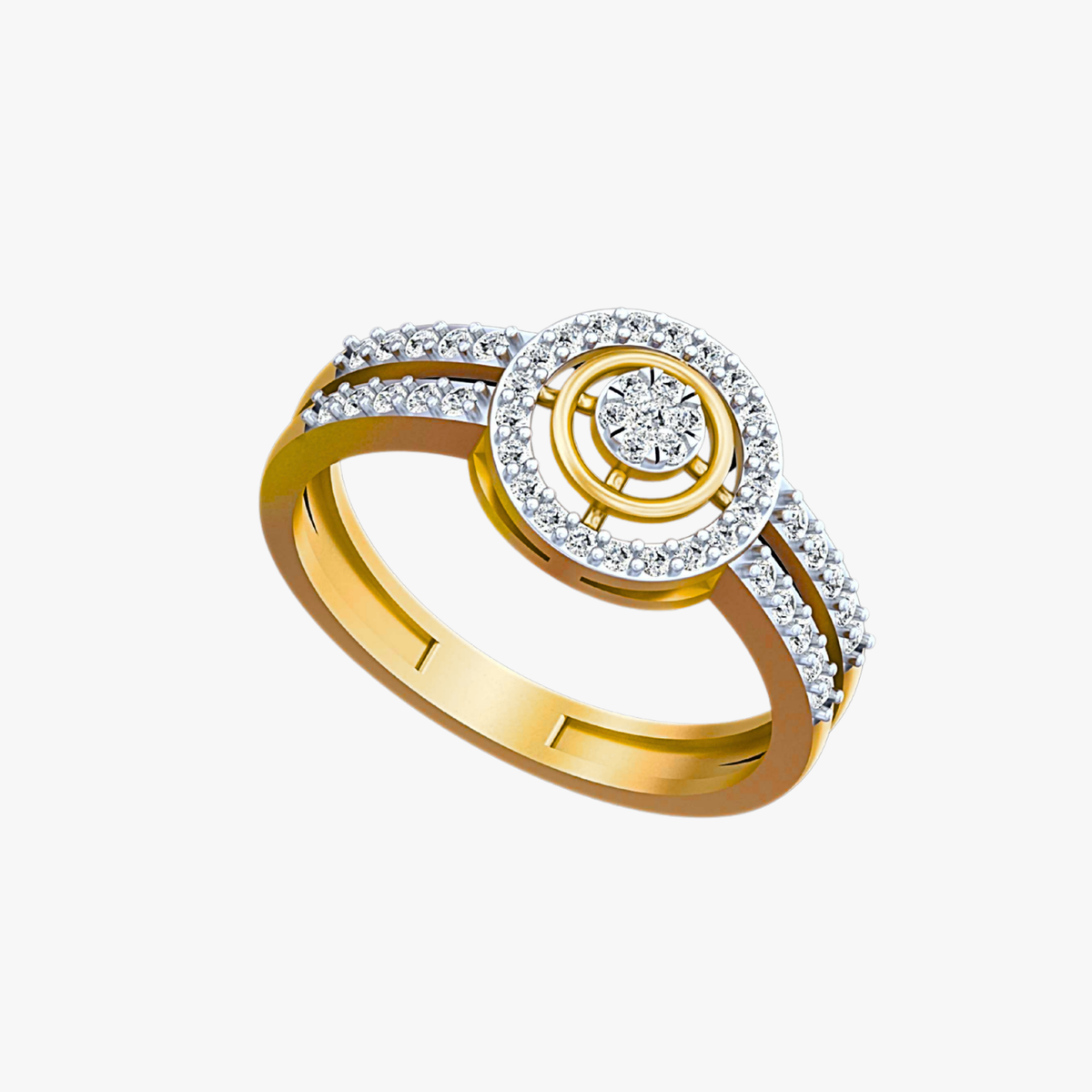 Infinity halo diamond ring
