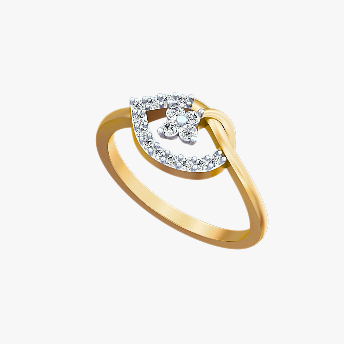 Petal glow diamond ring