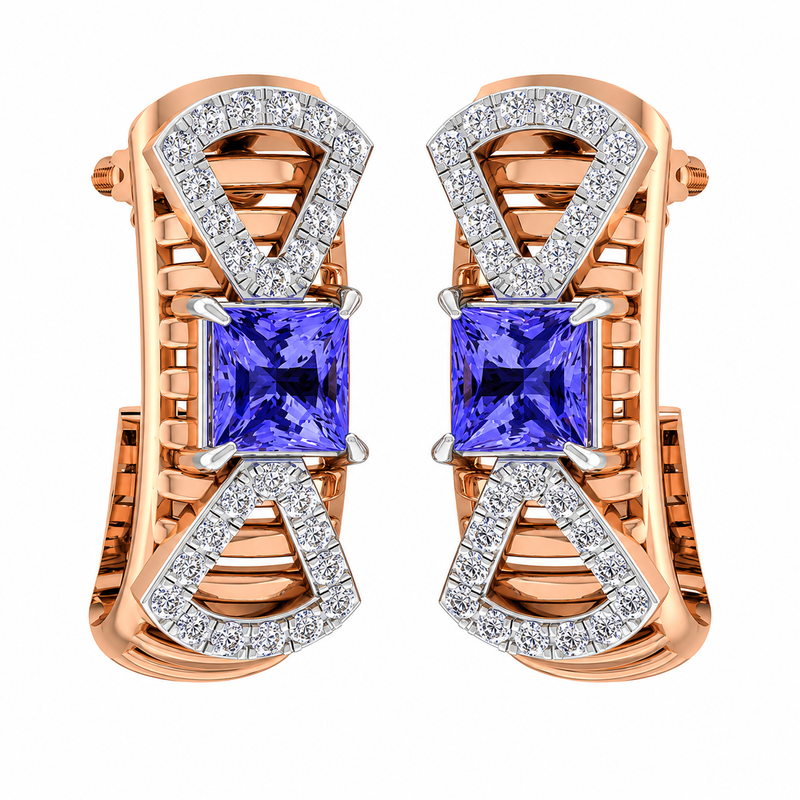 Lavender Princess Diamond Luxe Earrings