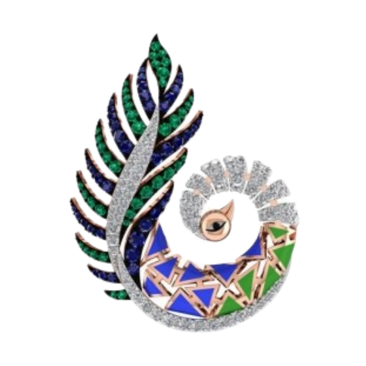 Royal peacock statement ring