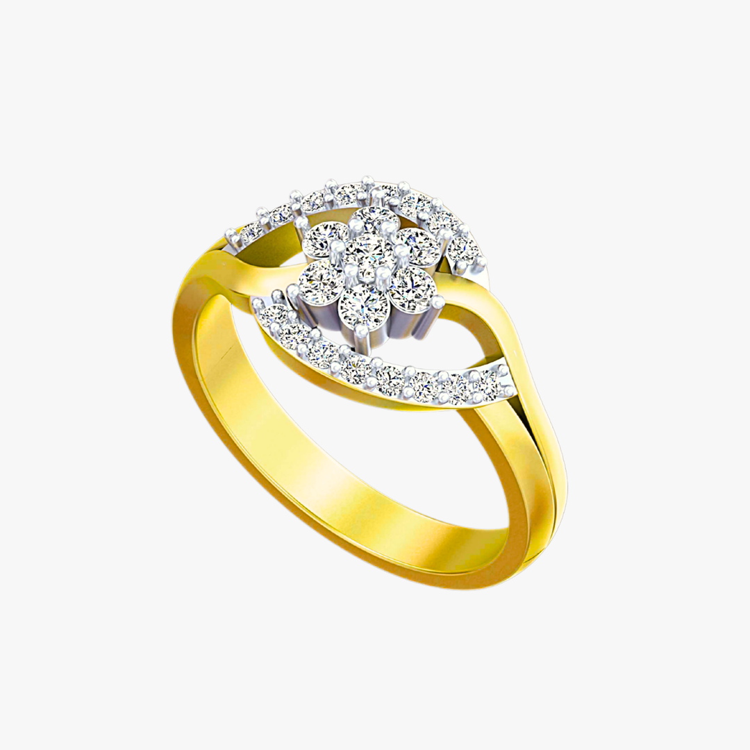 Floral Grace Diamond Ring
