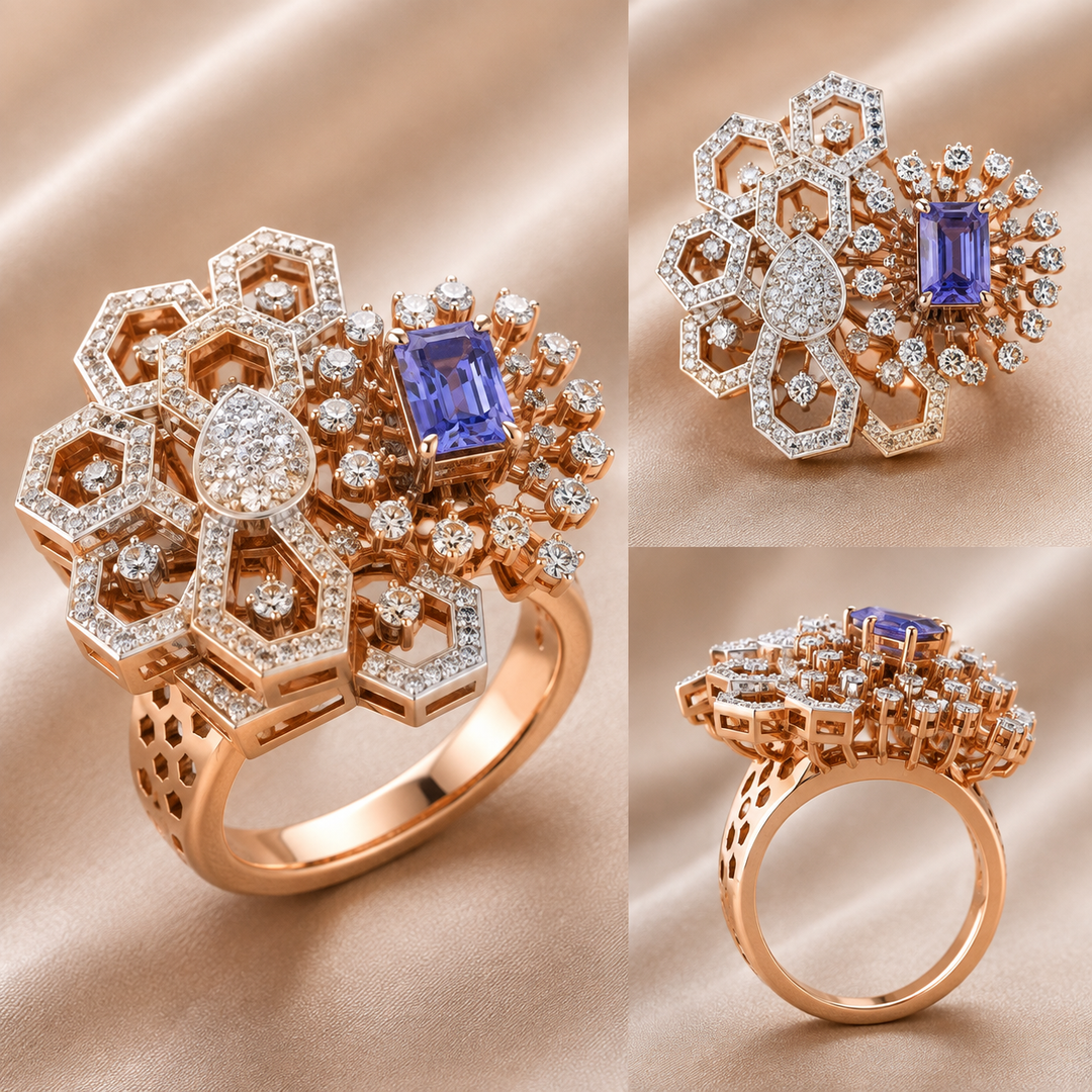 Lavender Luxe Diamond Cocktail Ring