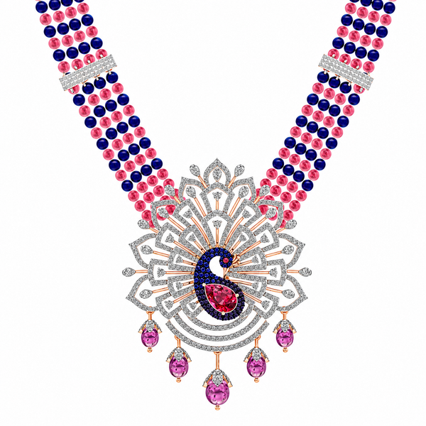 Royal Peacock Blossom Necklace