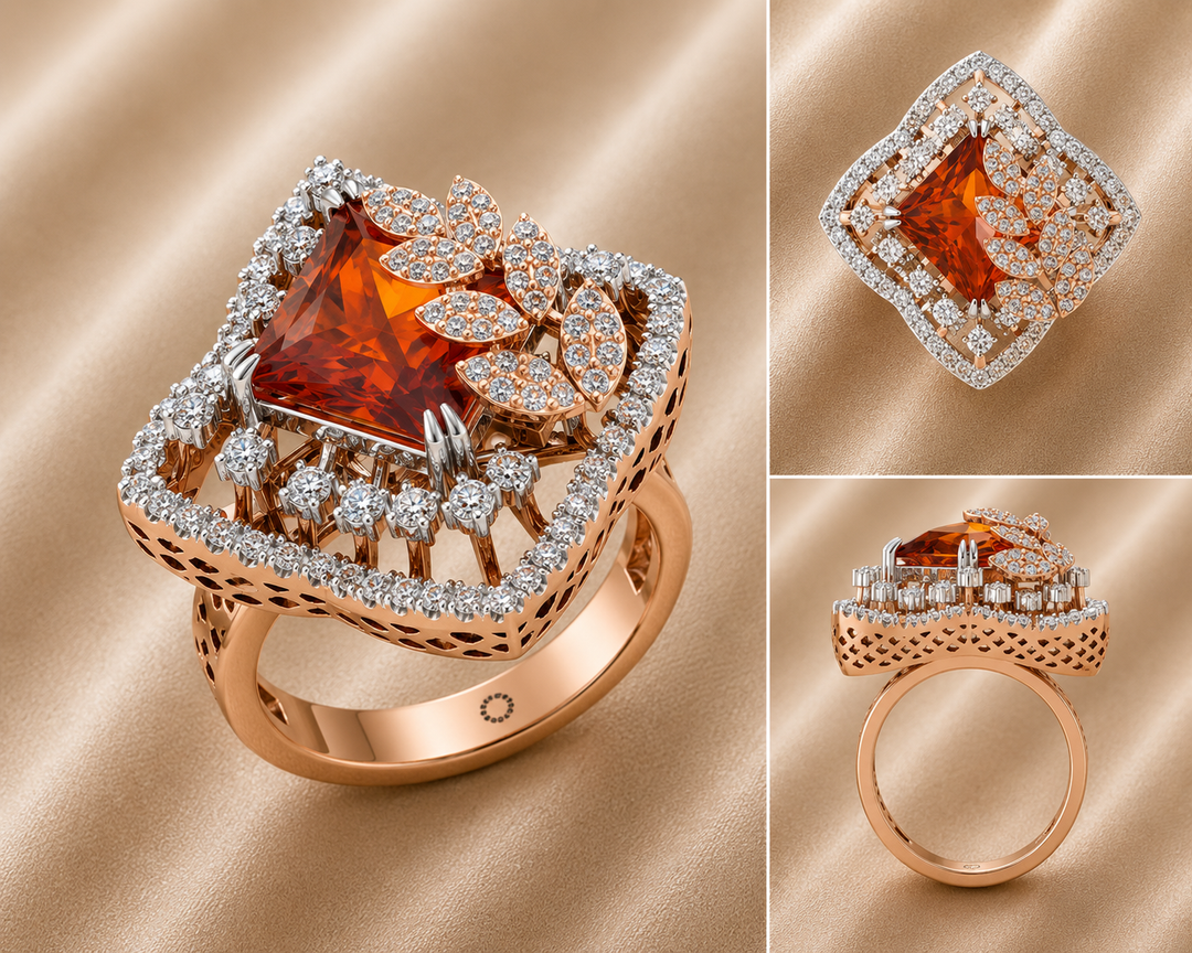 Imperial Amber Diamond Ring