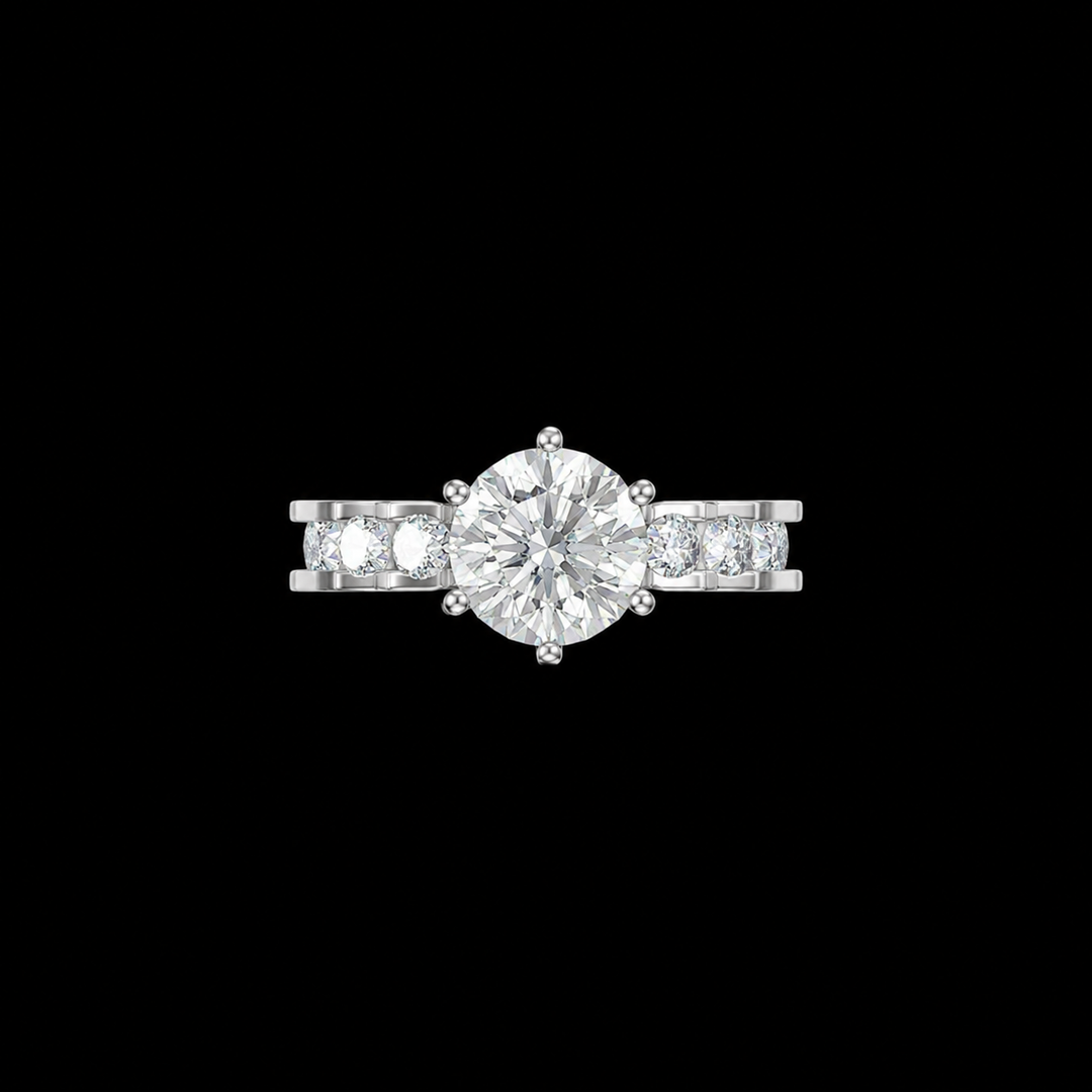 Royal Halo Diamond Engagement Ring