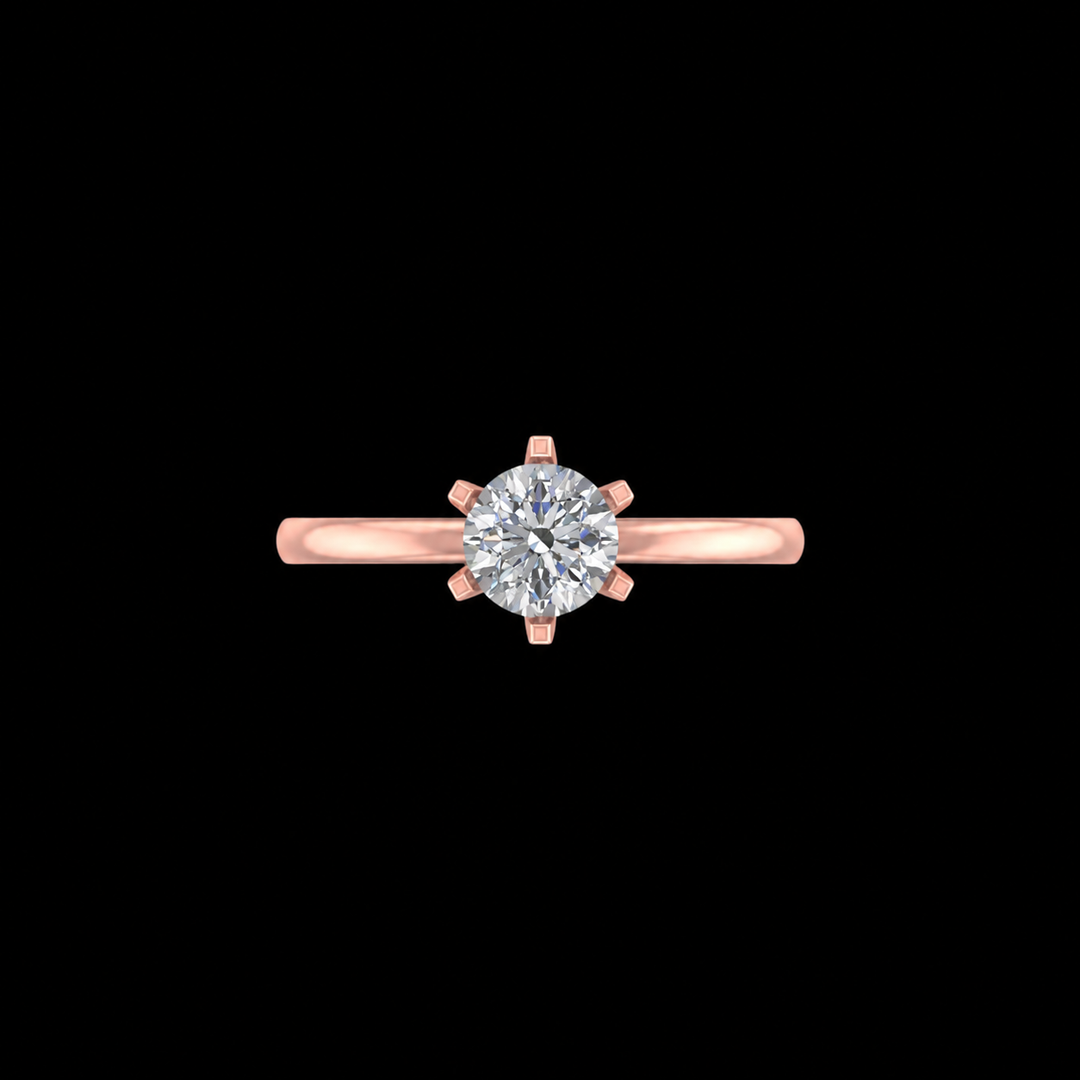 Classic Rose Gold Solitaire Ring