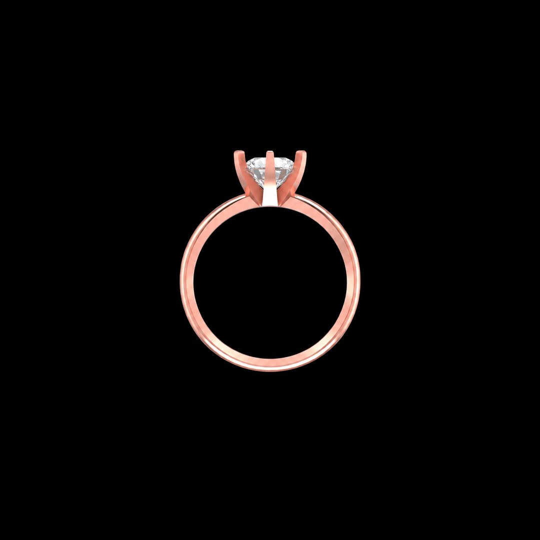 Classic Rose Gold Solitaire Ring