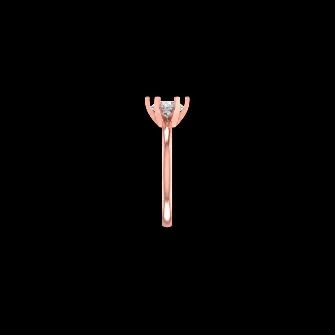 Classic Rose Gold Solitaire Ring