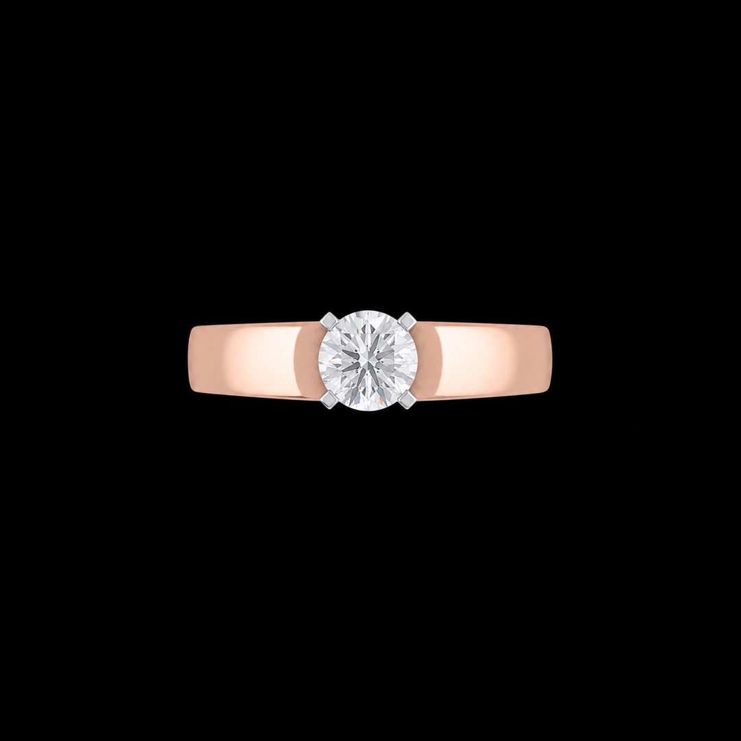 Premium Rose Gold Solitaire Diamond Ring