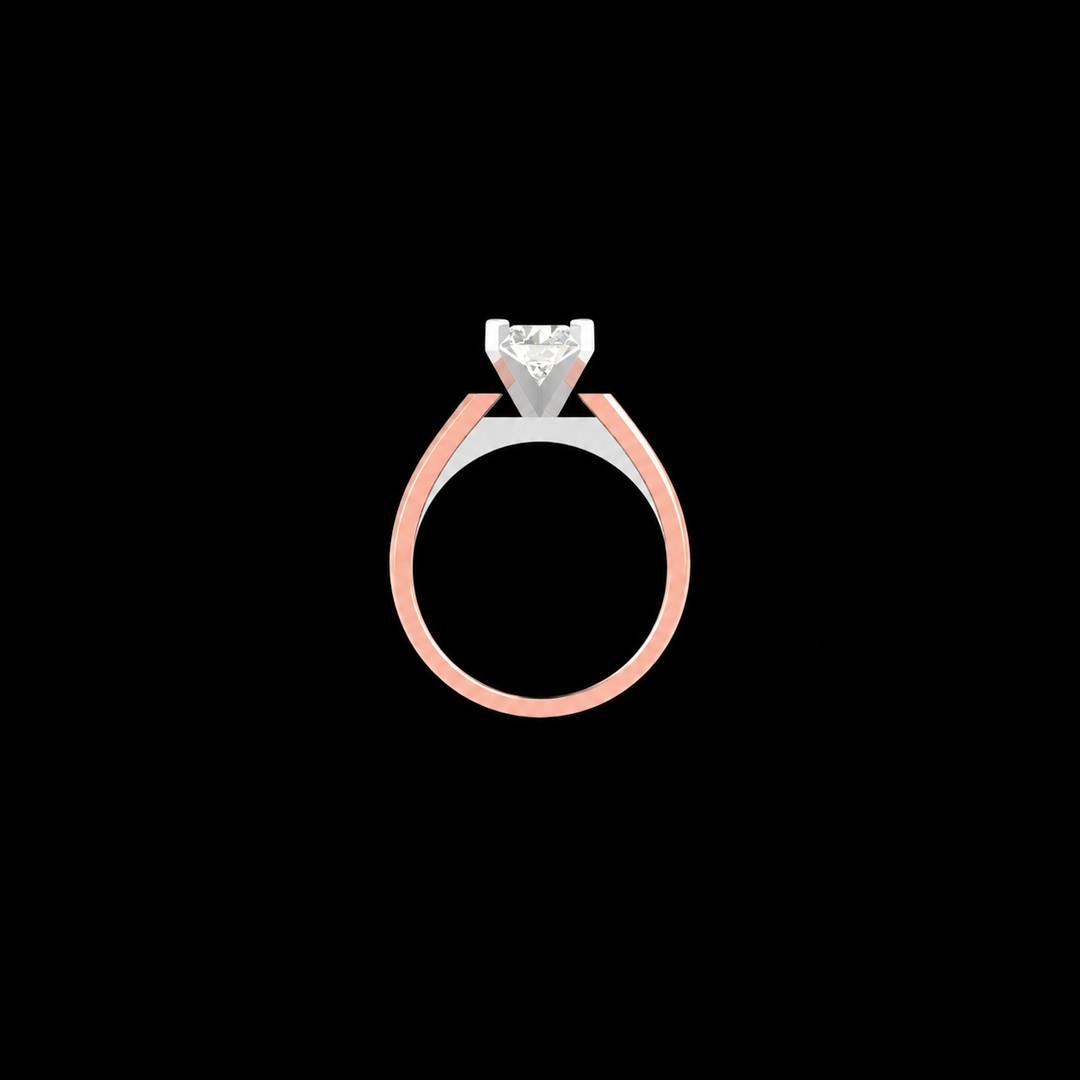 Premium Rose Gold Solitaire Diamond Ring