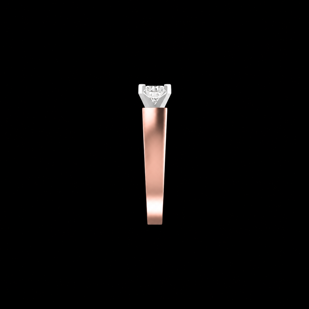 Premium Rose Gold Solitaire Diamond Ring