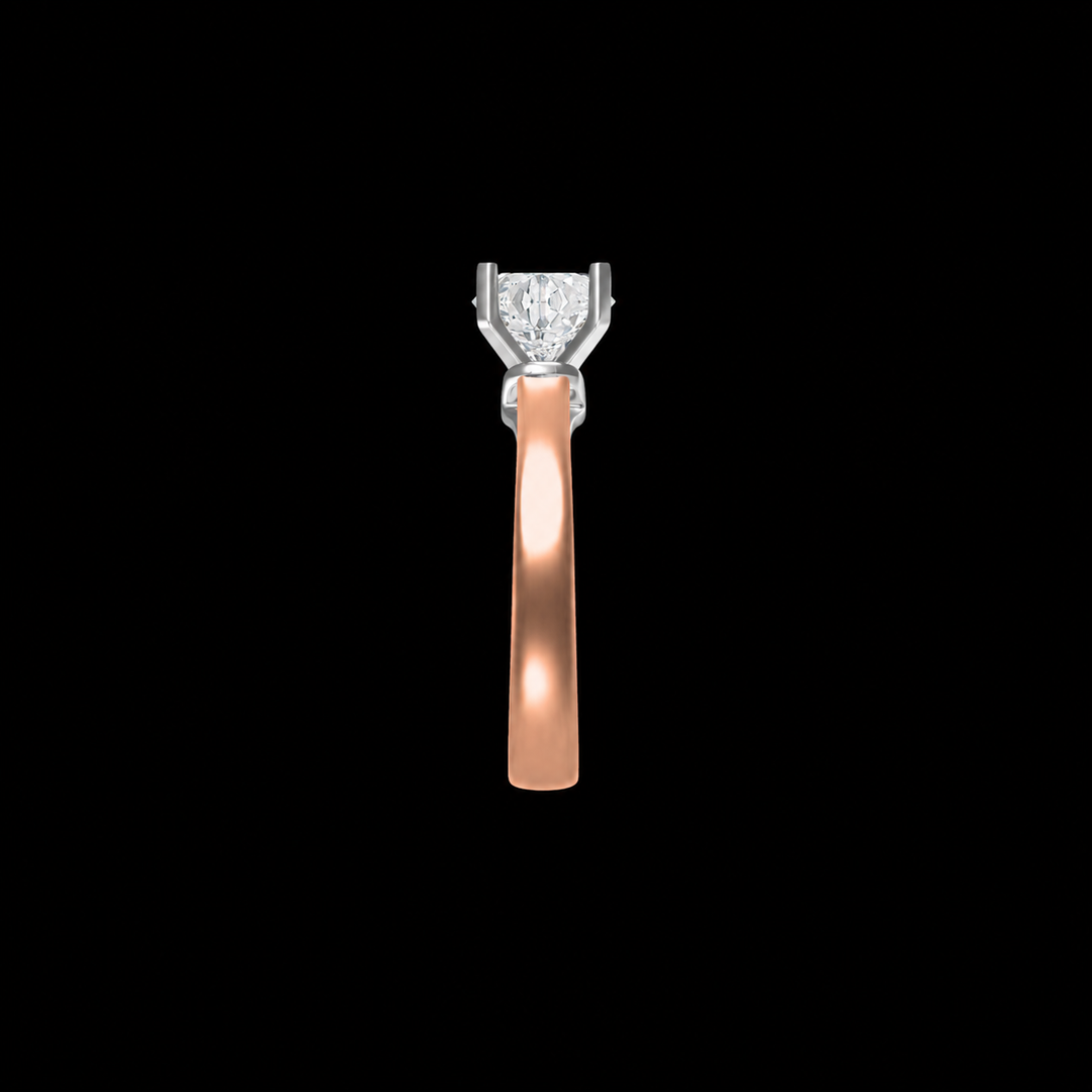 Vintage Filigree Rose Gold Solitaire Ring