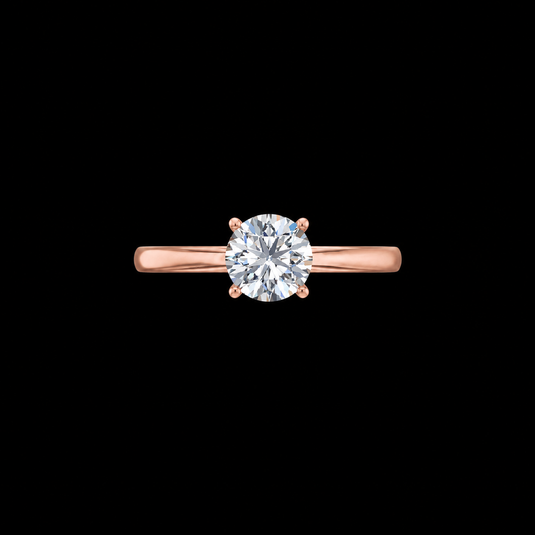 Timeless Rose Gold Solitaire Diamond Ring