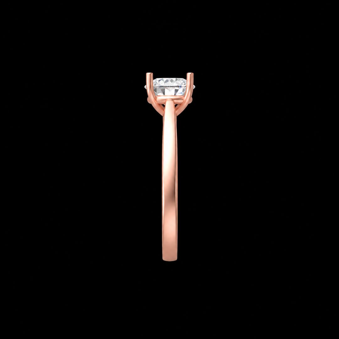 Timeless Rose Gold Solitaire Diamond Ring