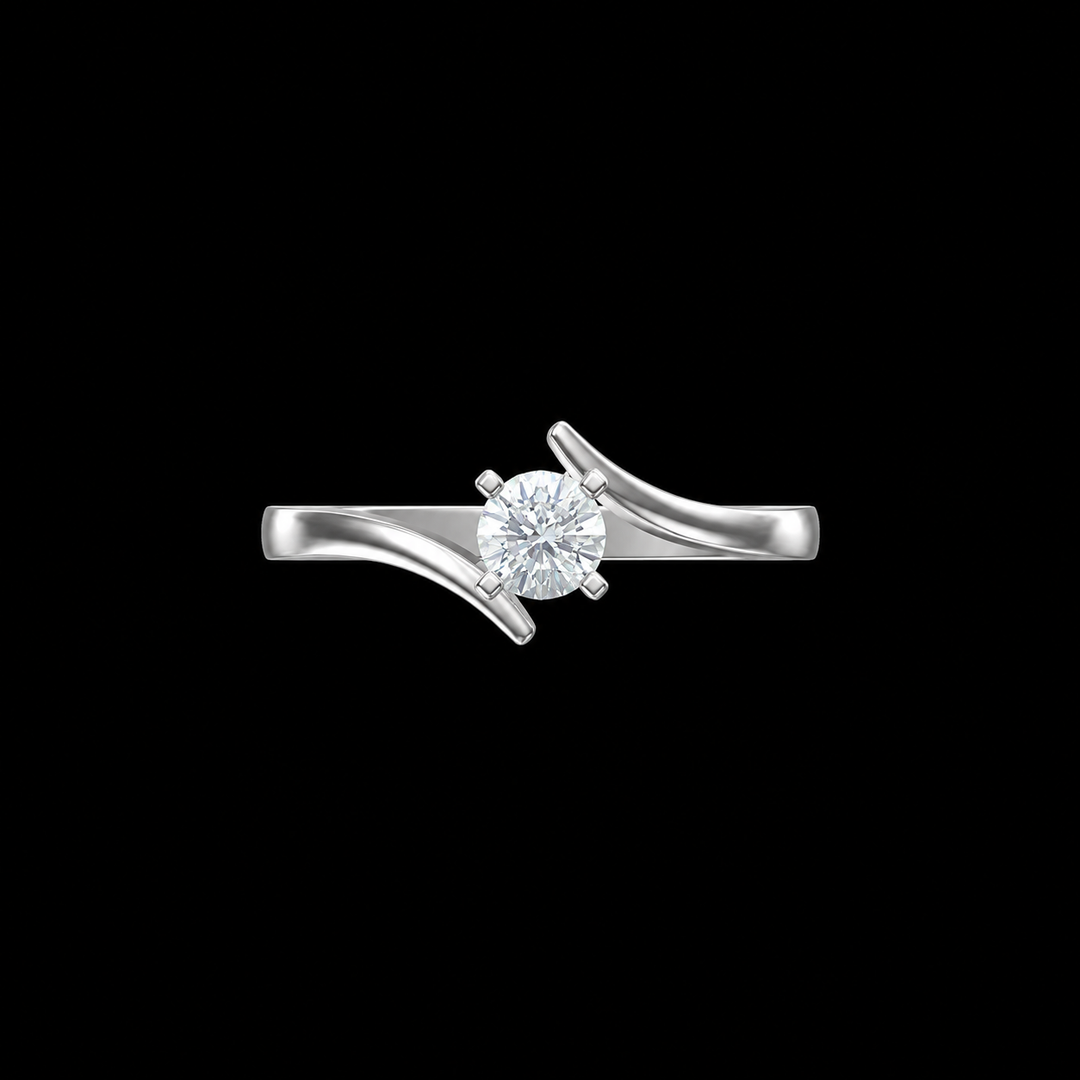 Infinity Twist Solitaire Diamond Ring