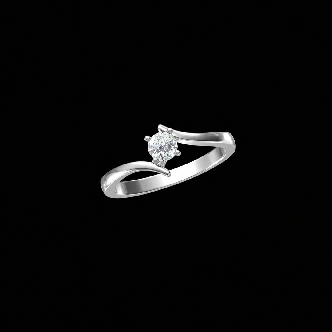Infinity Twist Solitaire Diamond Ring