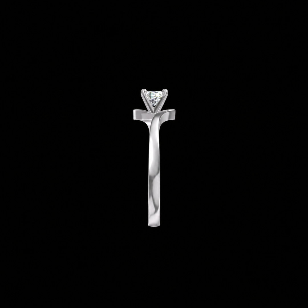 Infinity Twist Solitaire Diamond Ring