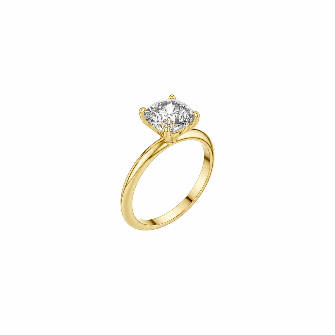 Royal Cushion Cut Diamond Solitaire Ring
