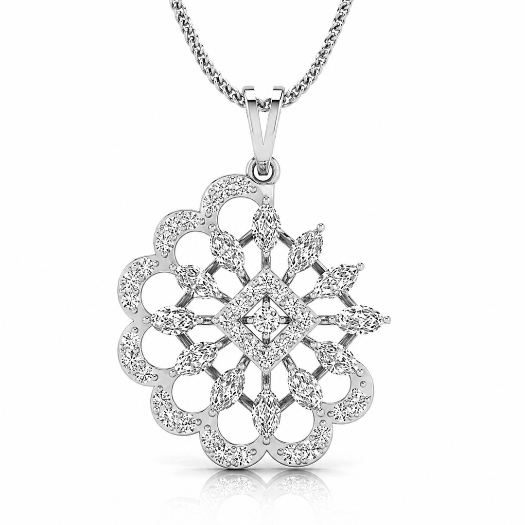 Royal Diamond Mandala Pendant