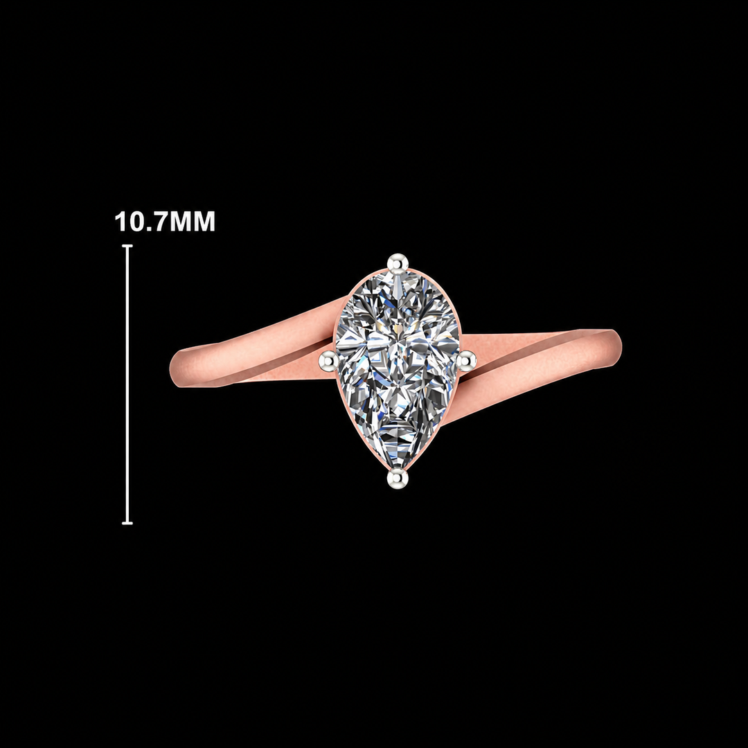Rose Gold Marquise Solitaire Ring