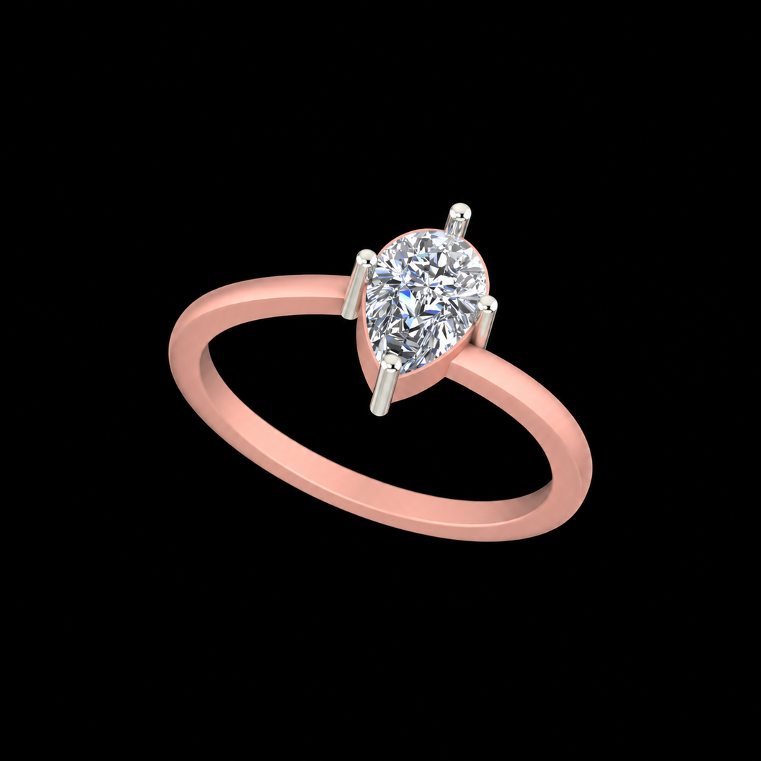 Rose Gold Marquise Solitaire Ring