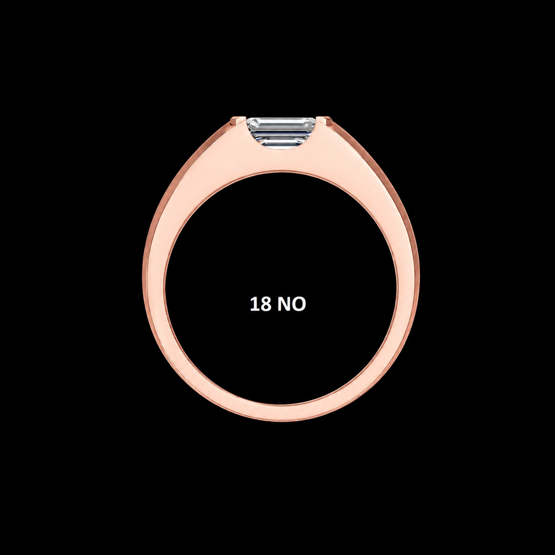 Rose Gold Emerald-Cut Solitaire Ring