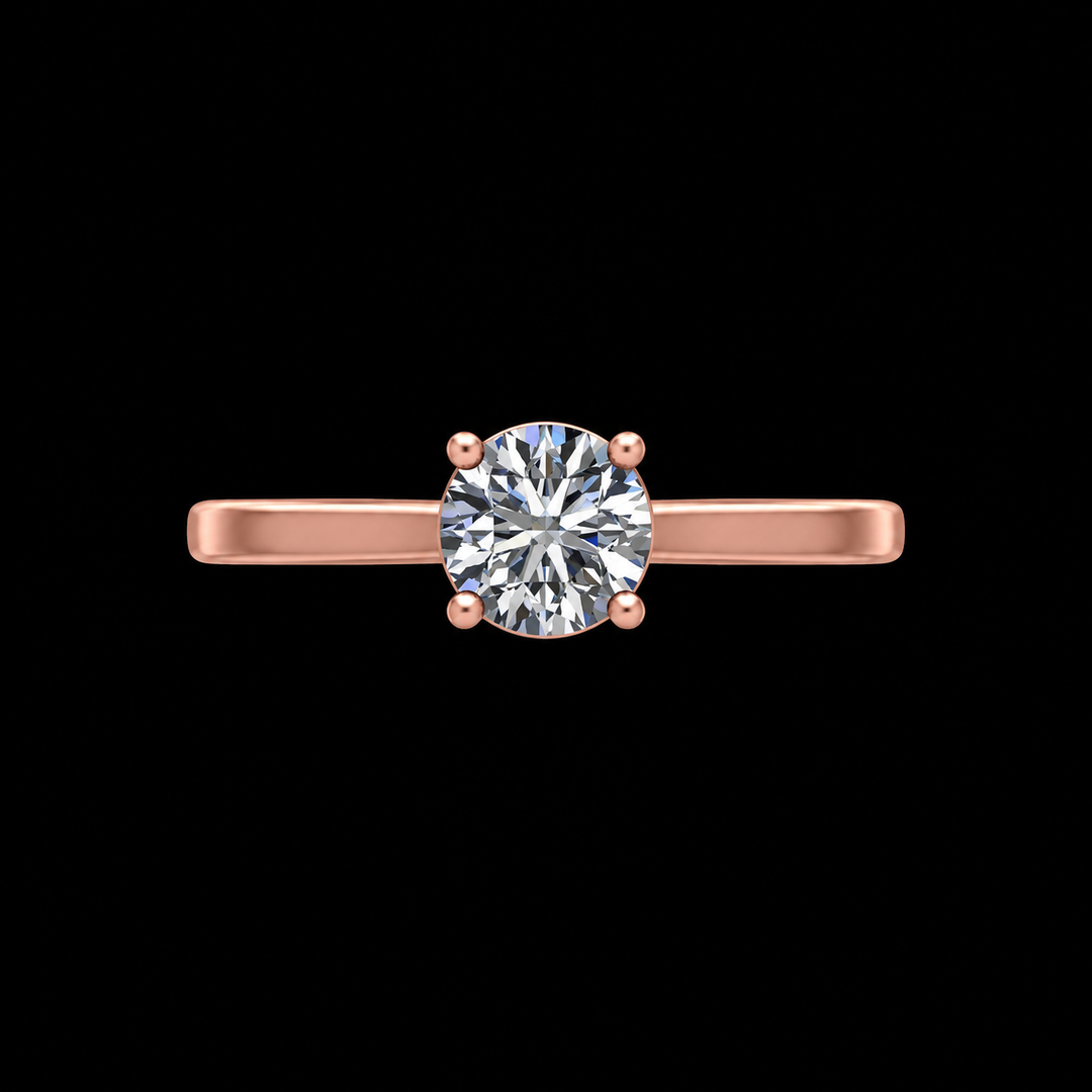 Rose Gold Classic Solitaire Ring