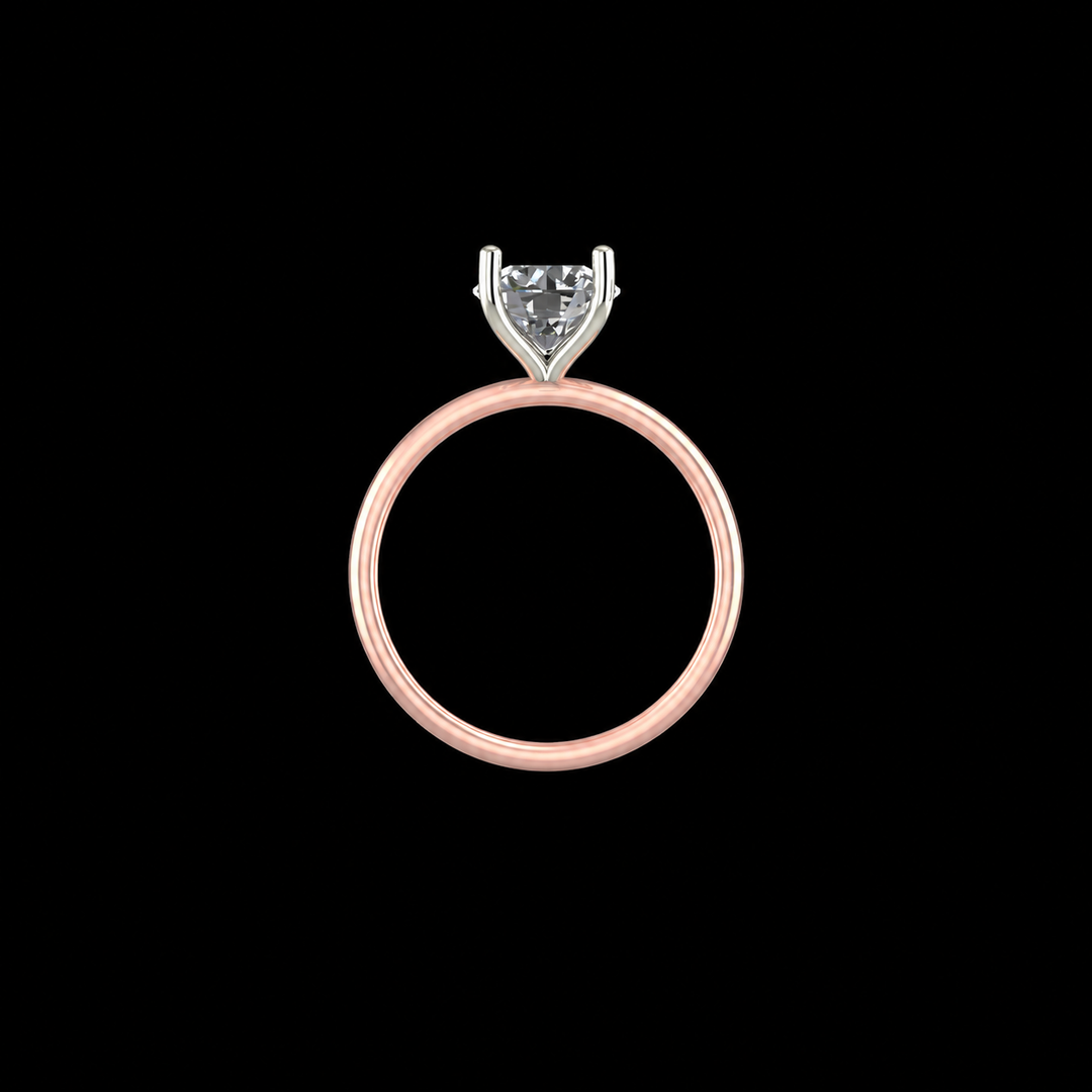 Rose Gold Round Solitaire Engagement Ring