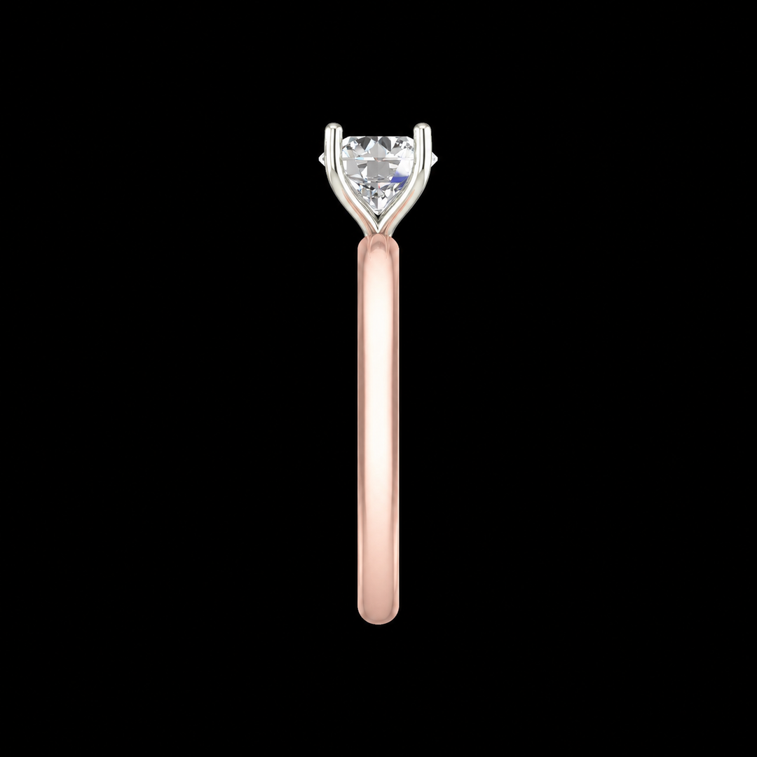 Rose Gold Round Solitaire Engagement Ring