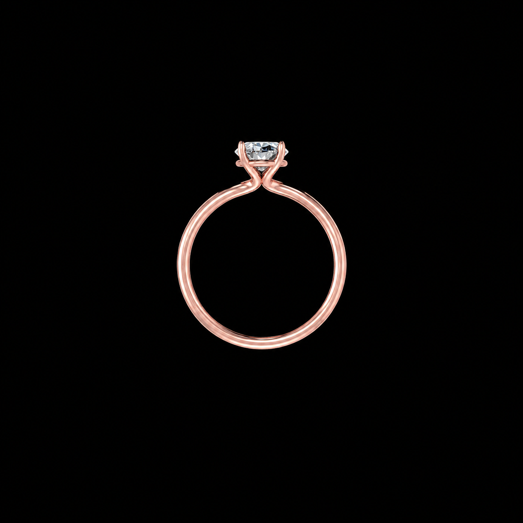 Rose Gold Oval Solitaire Ring