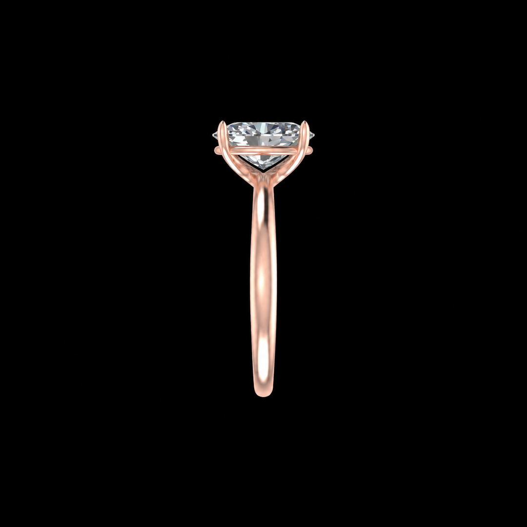 Rose Gold Oval Solitaire Ring