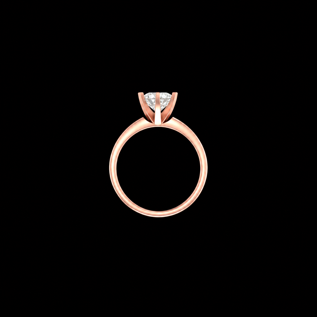 Classic Rose Gold Solitaire Ring