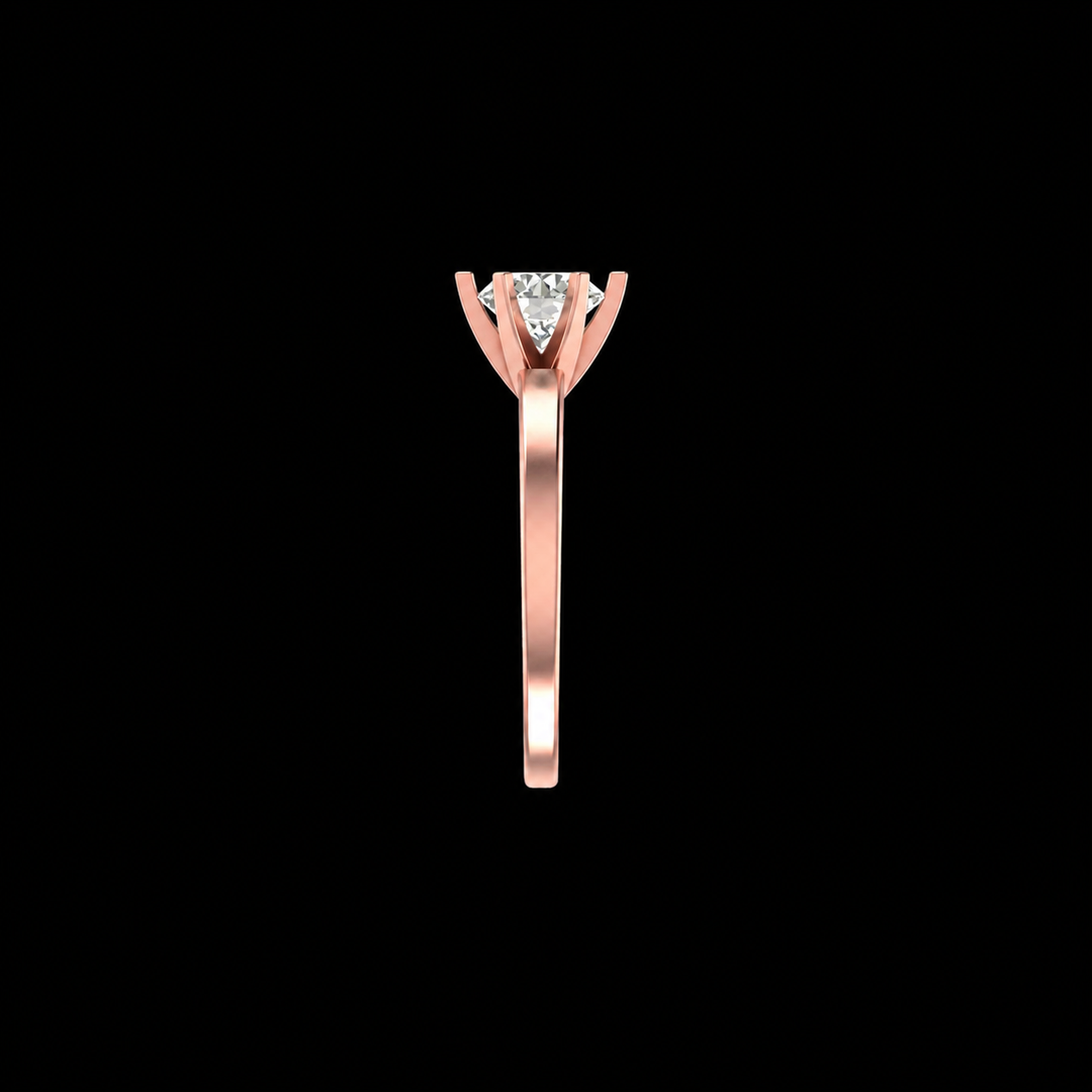 Classic Rose Gold Solitaire Ring