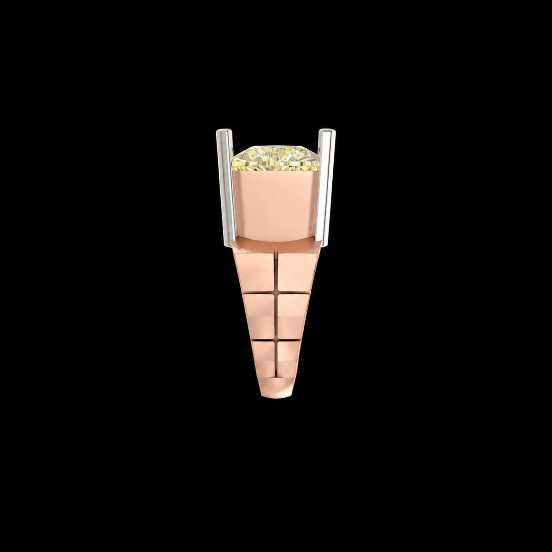 Rose Gold Trillion-Cut Statement Ring