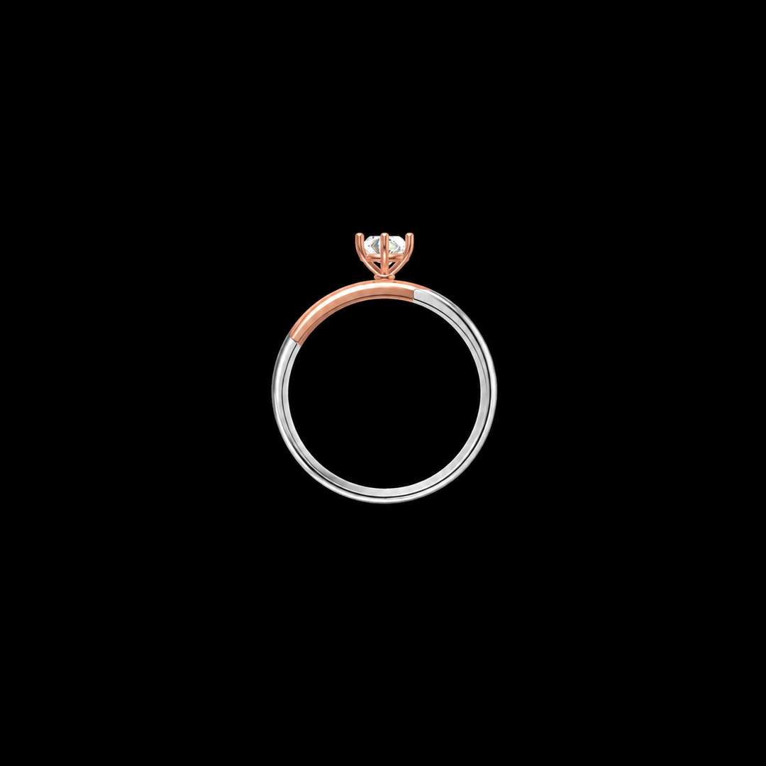 Two-Tone Solitaire Engagement Ring