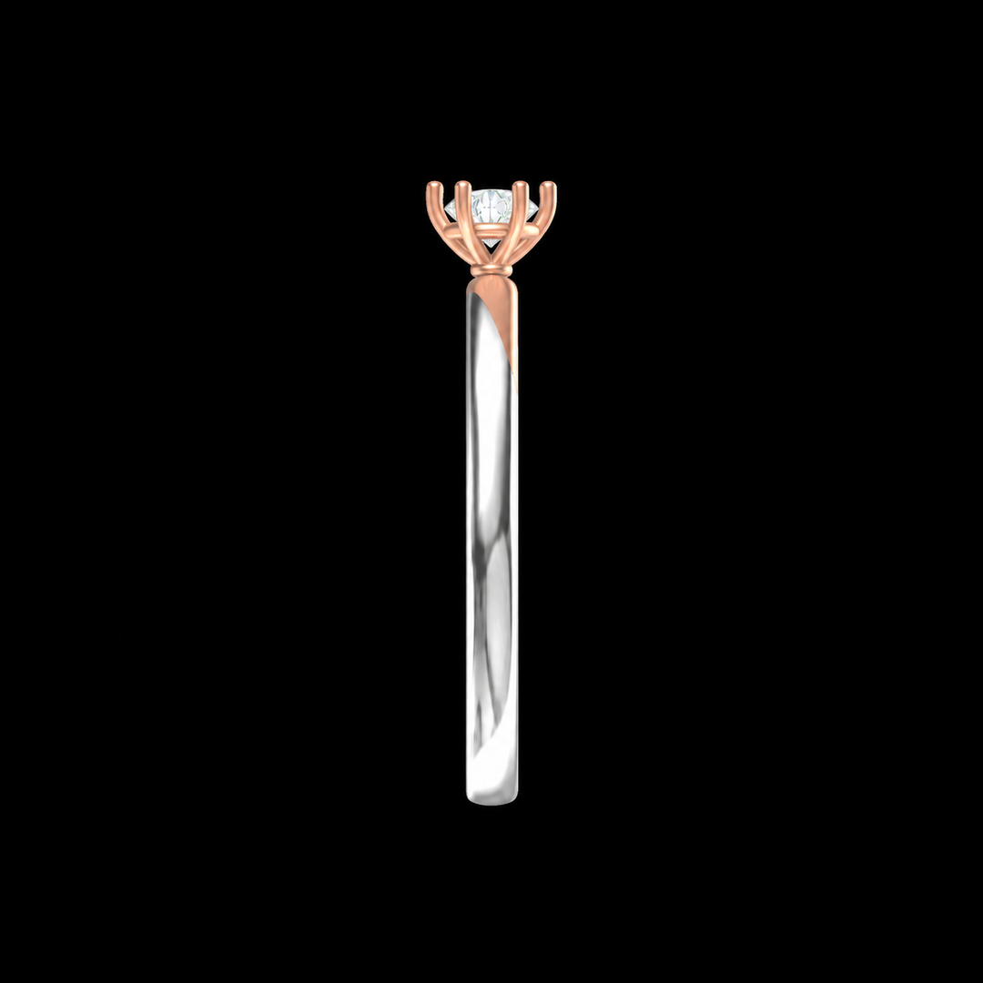 Two-Tone Solitaire Engagement Ring