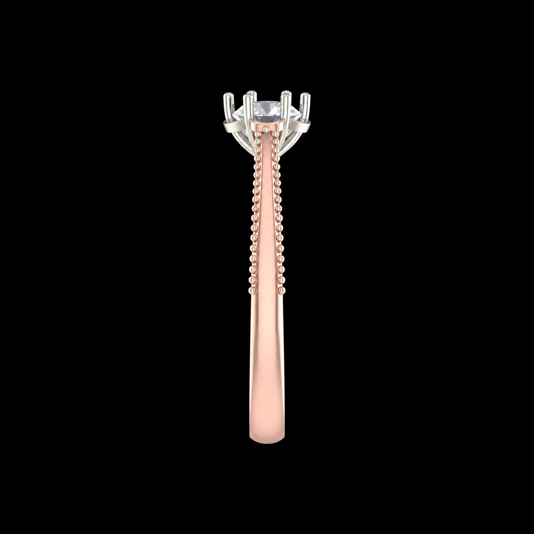 Rose Gold Halo-Inspired Solitaire Ring