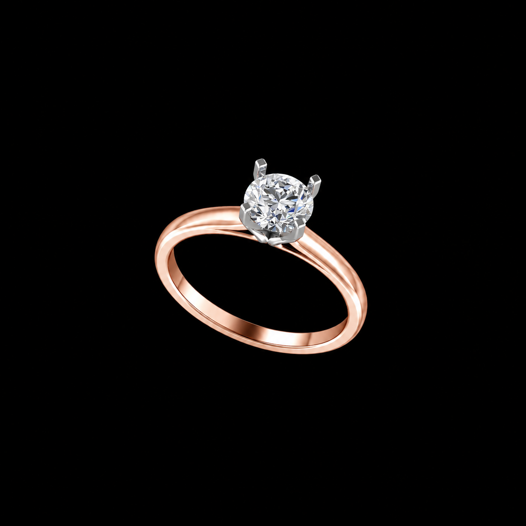 Rose Gold Classic Solitaire Ring