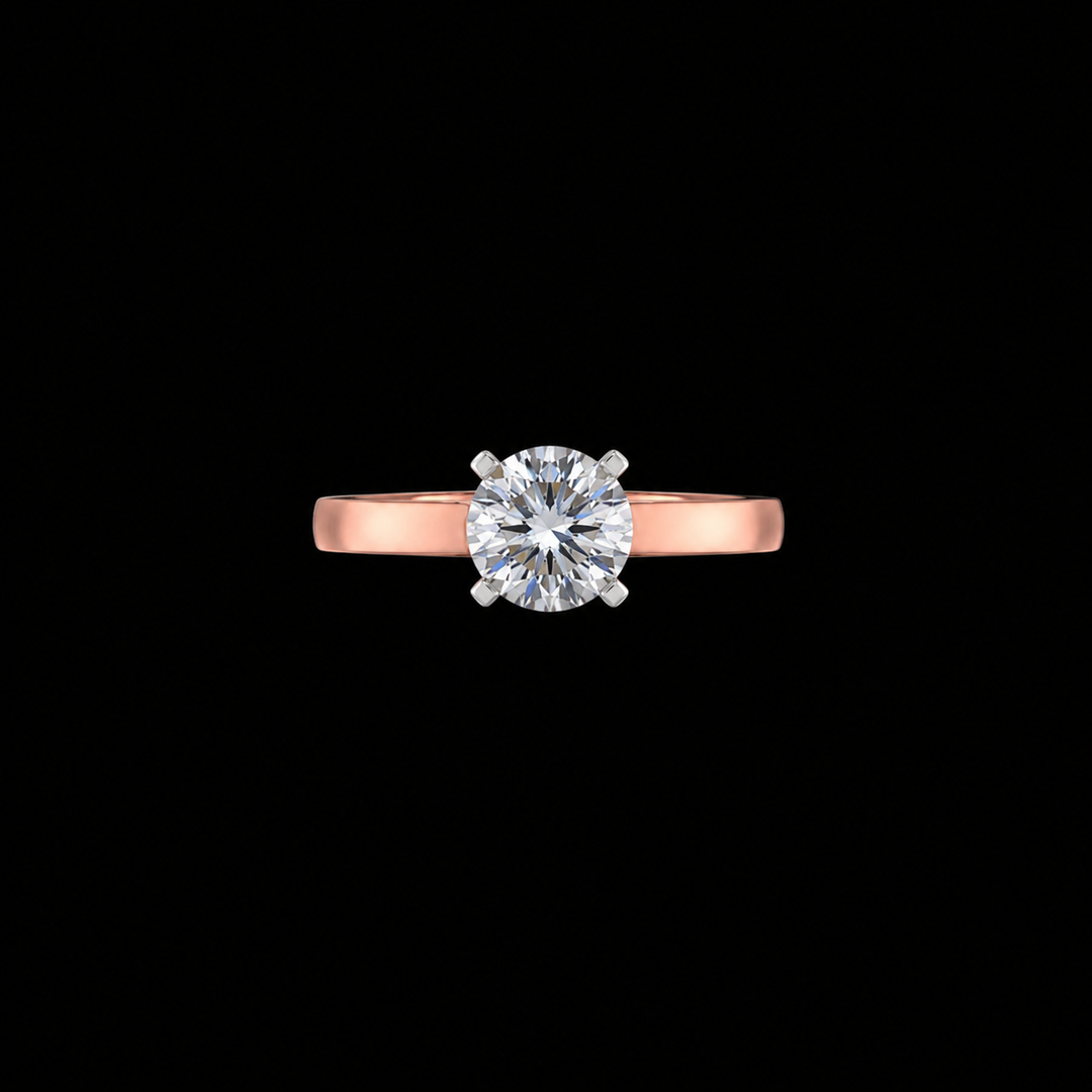 Rose Gold Classic Solitaire Ring