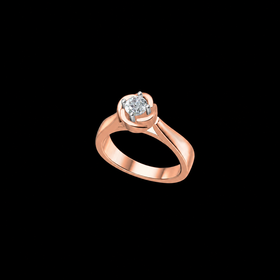 Rose Gold Infinity Solitaire Ring