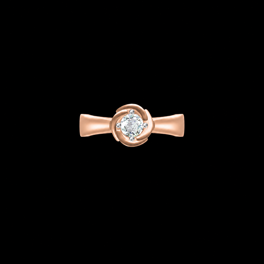 Rose Gold Infinity Solitaire Ring
