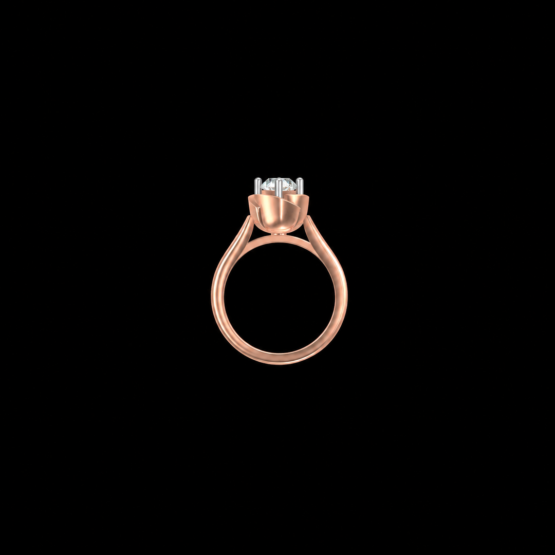 Rose Gold Infinity Solitaire Ring