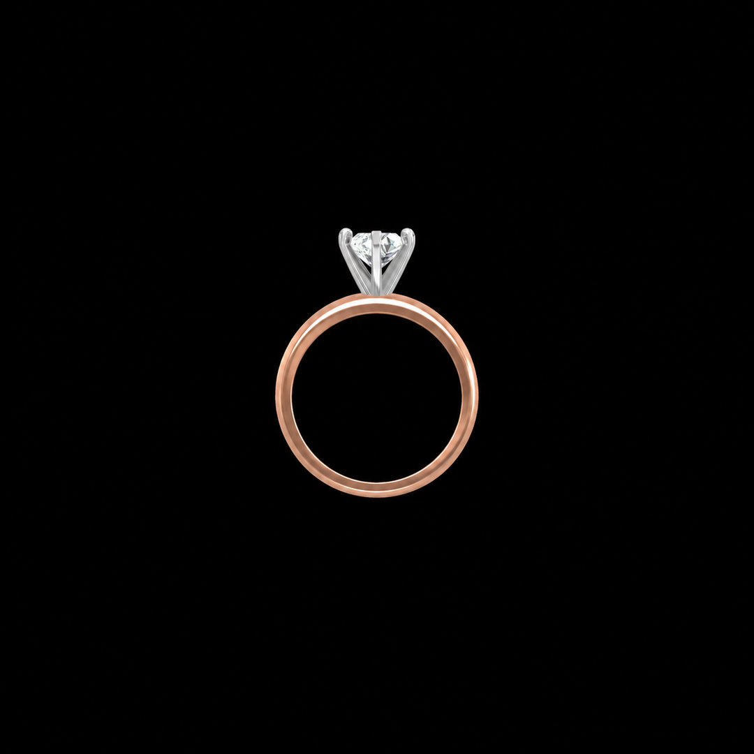 Rose Gold Six-Prong Solitaire Ring