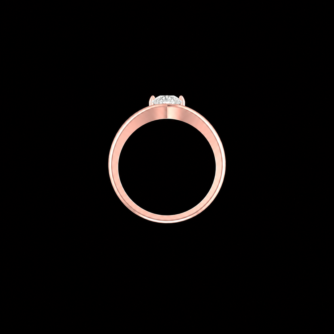 Rose Gold Heart-Cut Solitaire Ring