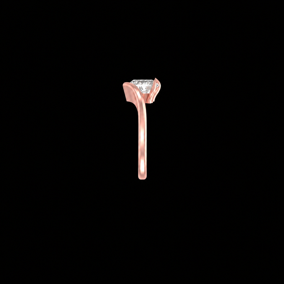 Rose Gold Heart-Cut Solitaire Ring