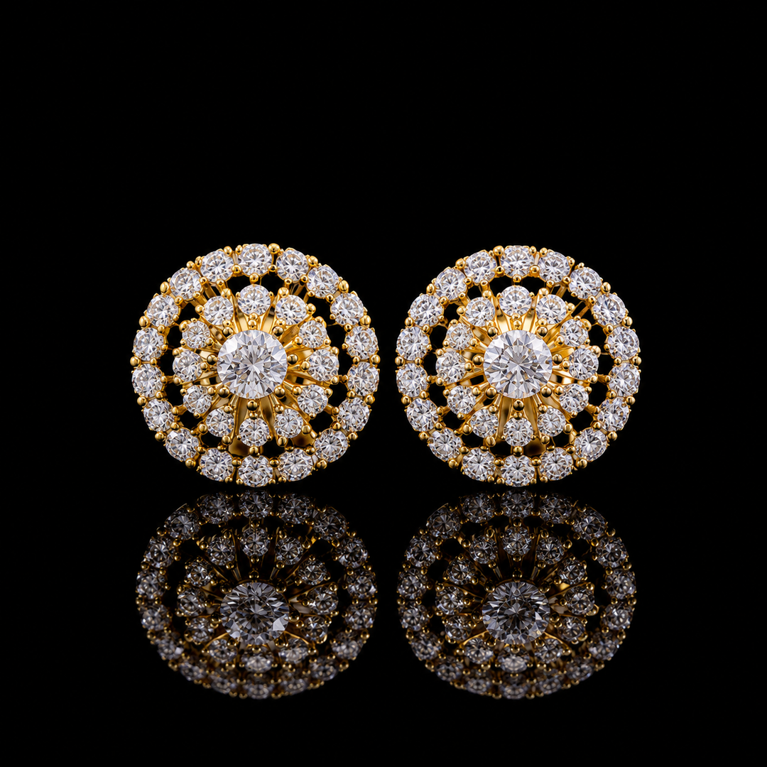 Luxury Diamond Stud Earrings