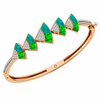 Emerald Wave Diamond Designer Bangle