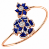 Royal Sapphire Floral Diamond Bangle
